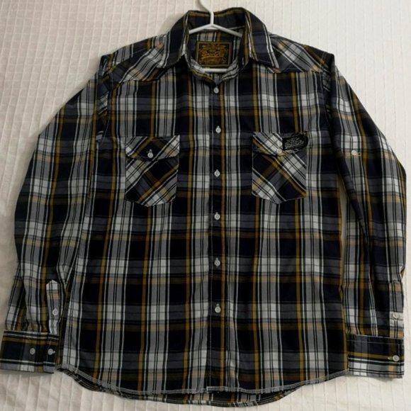 SuperFly casual button down long sleeve shirt. Size medium. - Picture 1 of 5